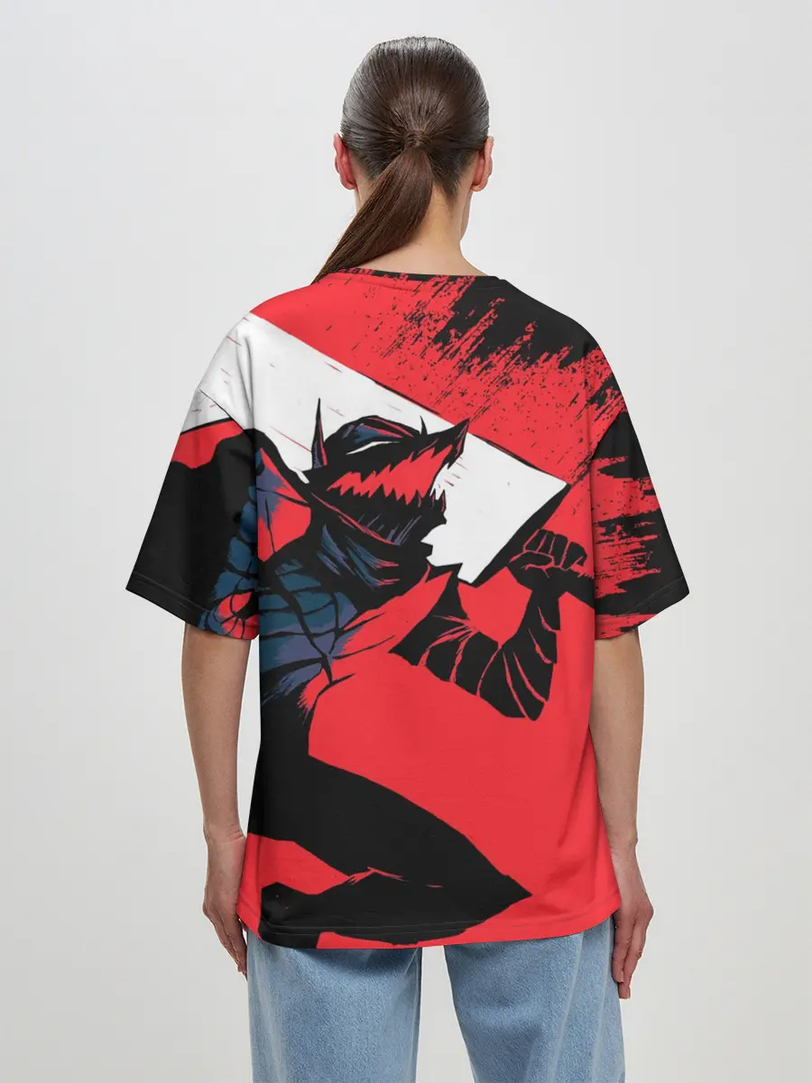 Женская футболка оверсайз / БЕРСЕРК red