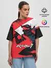 Женская футболка оверсайз / БЕРСЕРК red