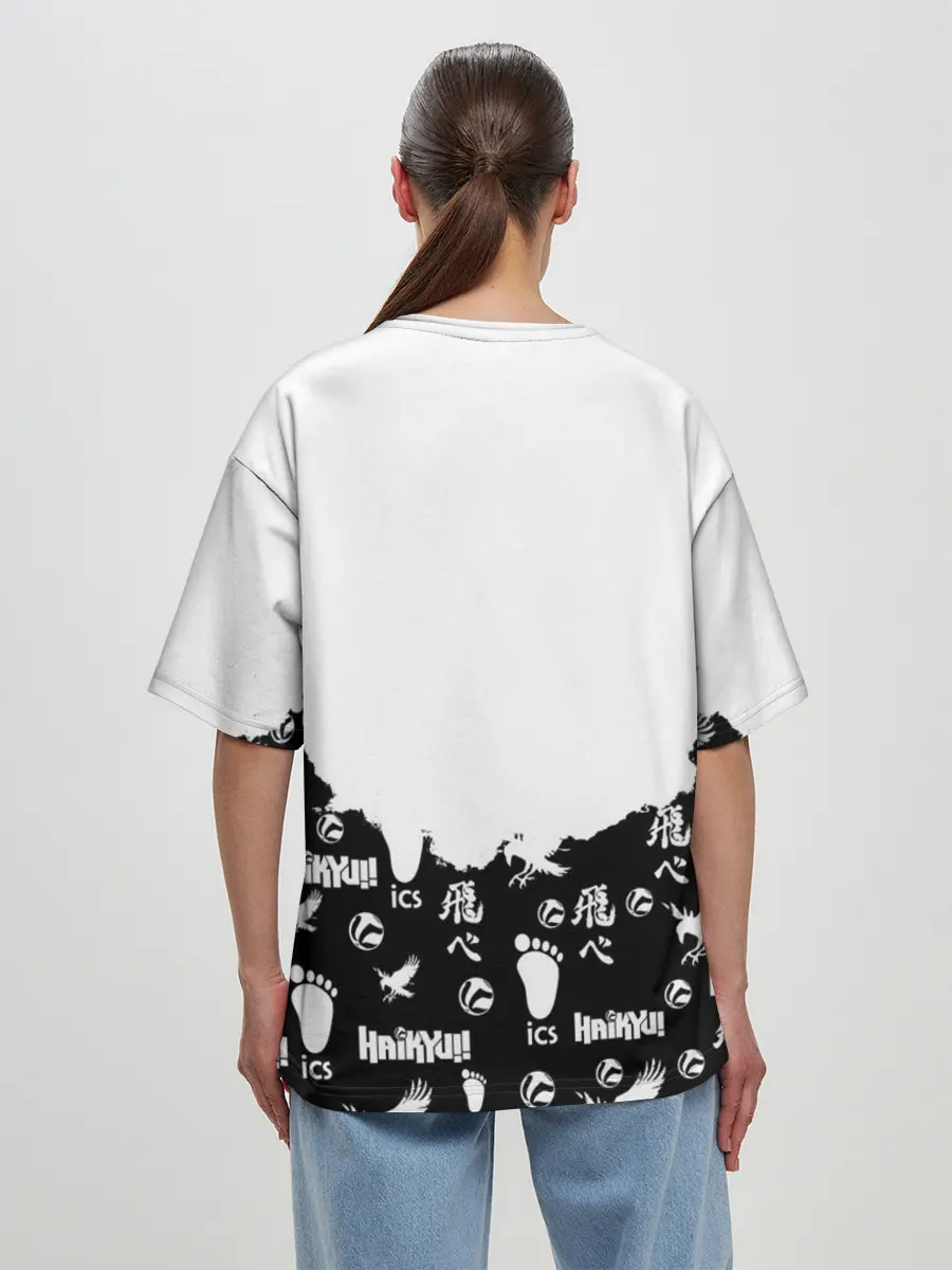 Женская футболка оверсайз / Волейбольный клуб Haikyu!!