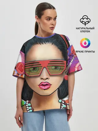 Женская футболка оверсайз / СтильНая Девушка