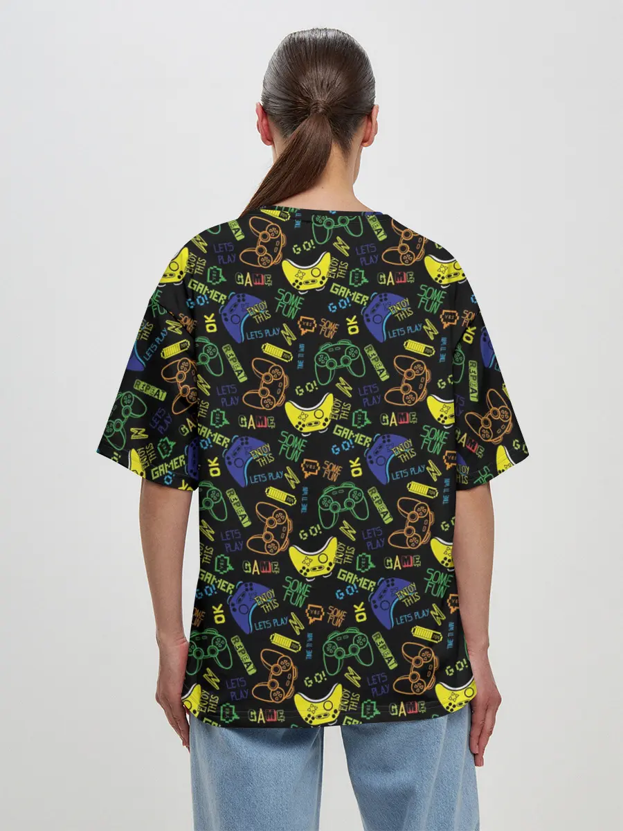 Женская футболка оверсайз / Игроман