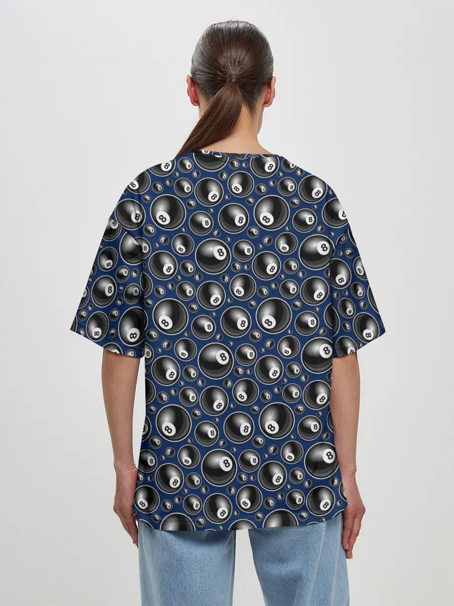 Женская футболка оверсайз / Бильярд 8