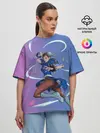 Женская футболка оверсайз / Dengerous Chun Li