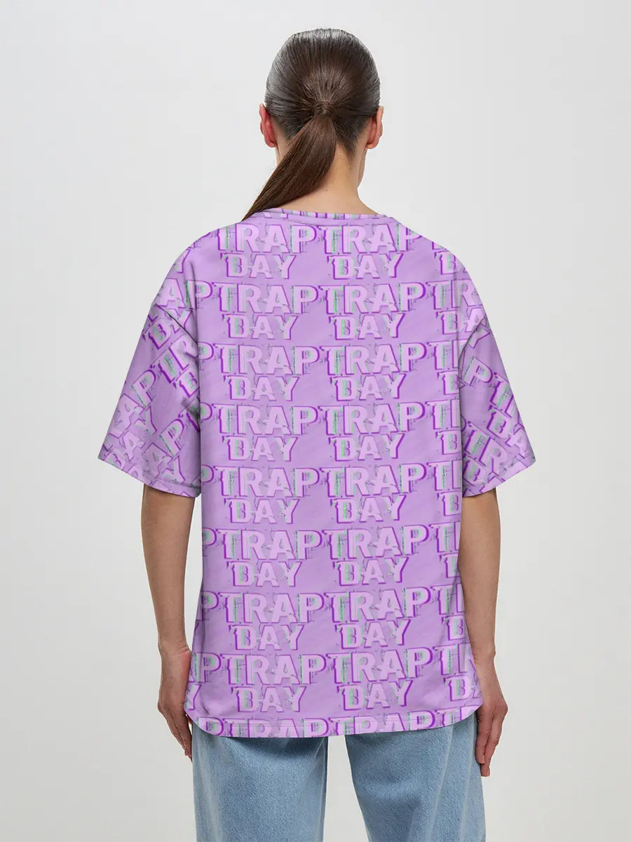 Женская футболка оверсайз / Трехмерный Trap Day