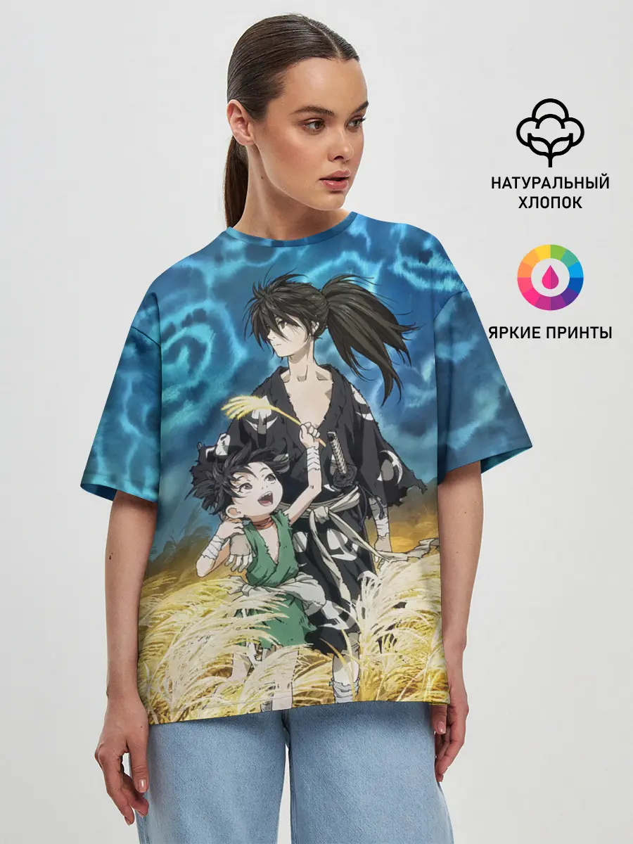 Женская футболка оверсайз / Хяккимару с Дороро | DORORO