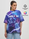Женская футболка оверсайз / FREEFIRE | КОРОЛЕВСКАЯ БИТВА