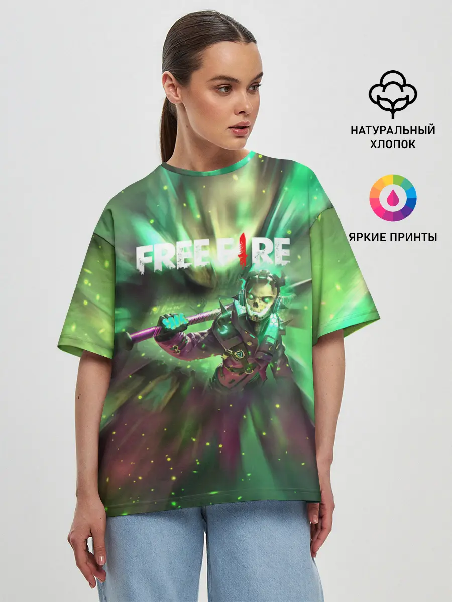 Женская футболка оверсайз / FREEFIRE | Battlegrounds