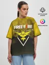 Женская футболка оверсайз / FREEFIRE | YELLOW SMOKE