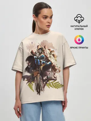 Женская футболка оверсайз / Вселенная Последнего из нас