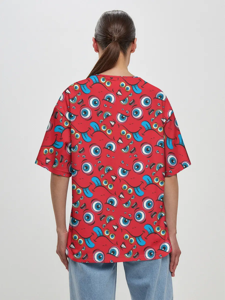 Женская футболка оверсайз / Кривляка