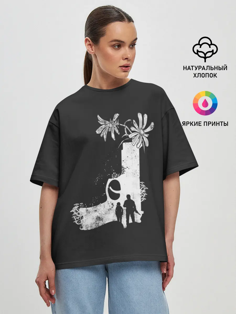 Женская футболка оверсайз / Survivors with gun
