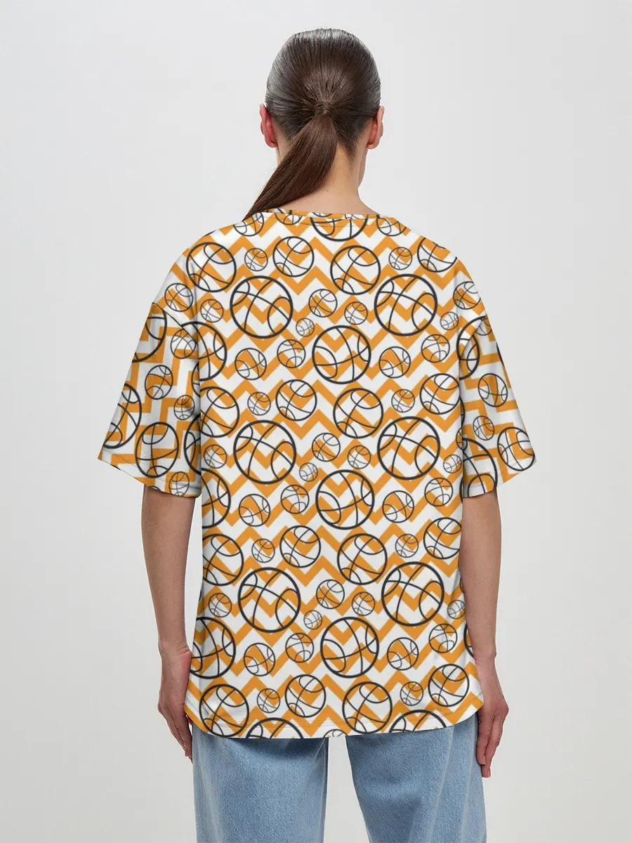 Женская футболка оверсайз / Баскетбол