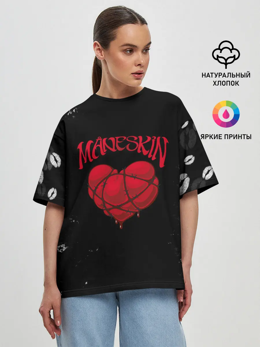 Женская футболка оверсайз / Maneskin | Монэскин