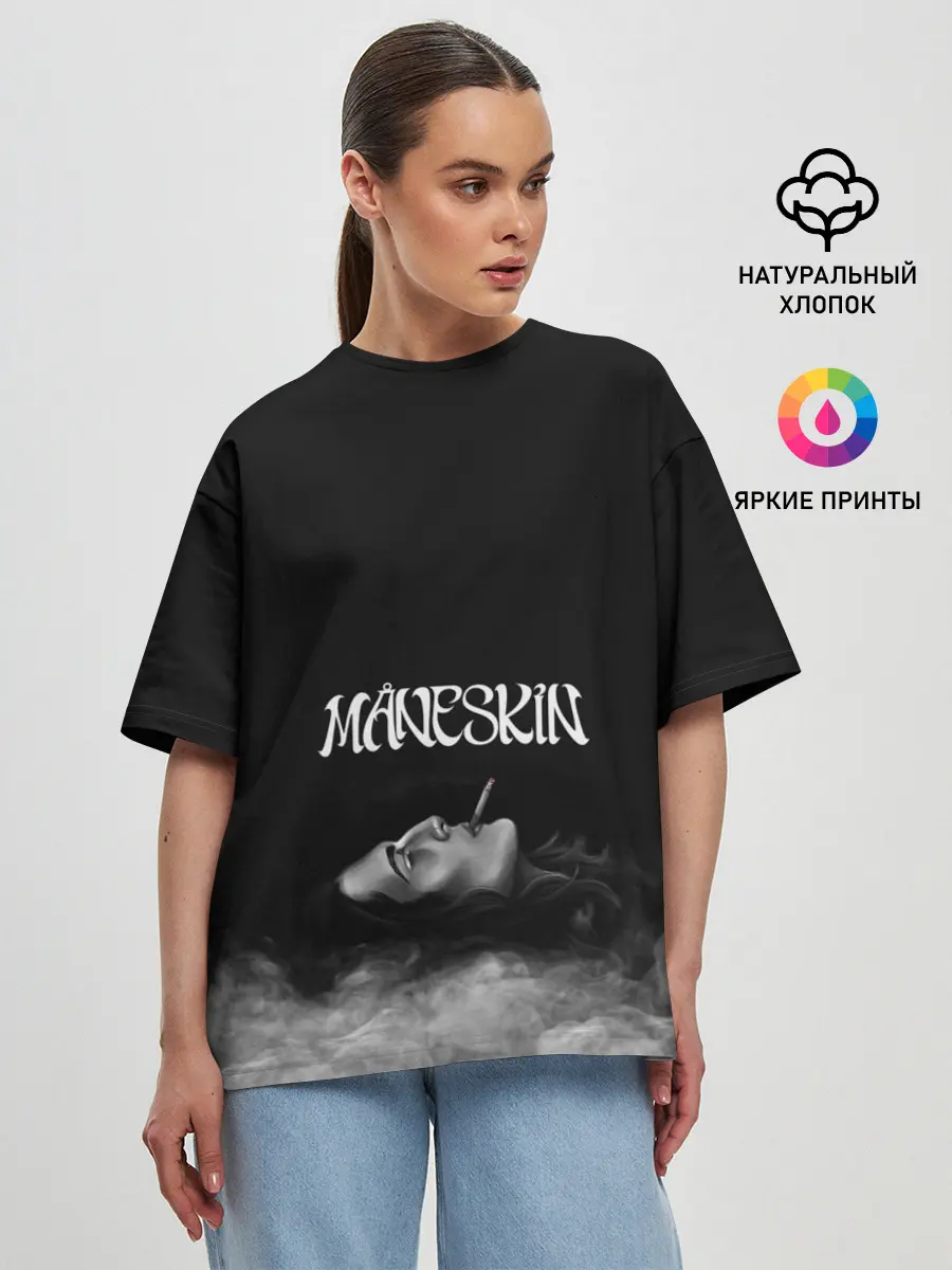 Женская футболка оверсайз / Дамиано Давид | Монэскин