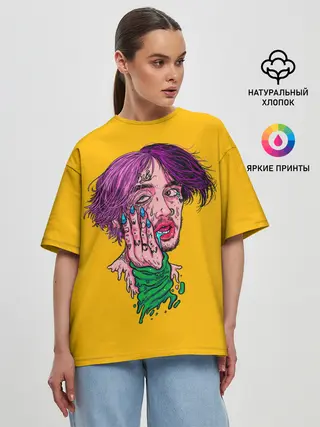 Женская футболка оверсайз / Плавленый Лил Пип