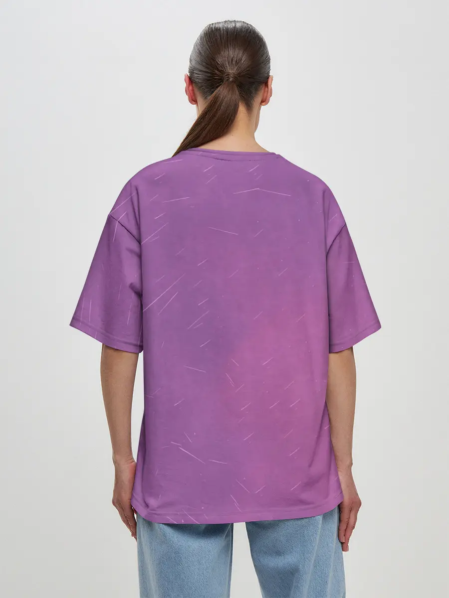 Женская футболка оверсайз / Purpule Peep