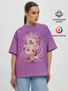 Женская футболка оверсайз / Purpule Peep