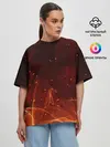 Женская футболка оверсайз / ПЛАМЯ 3D