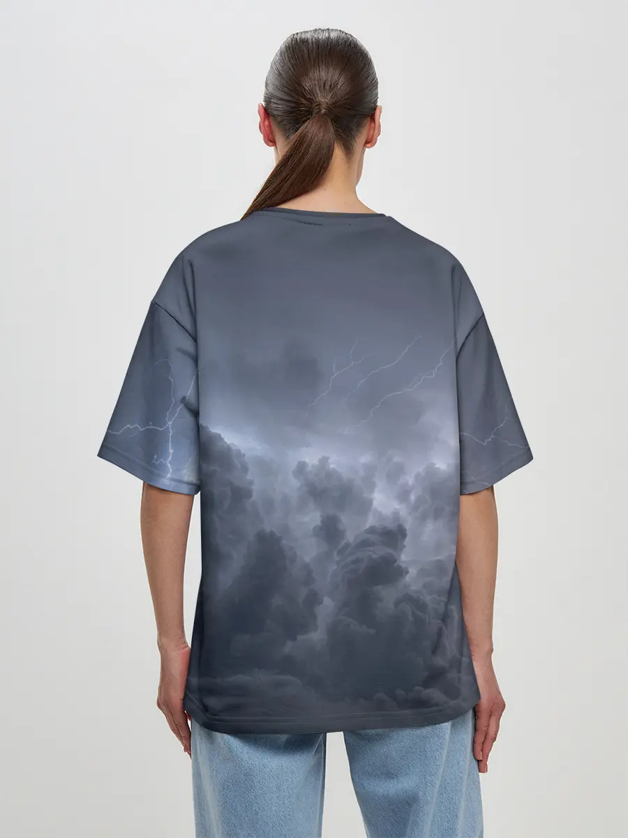 Женская футболка оверсайз / НЕБО СЛАВЯН | СЛАВЯНСТВО