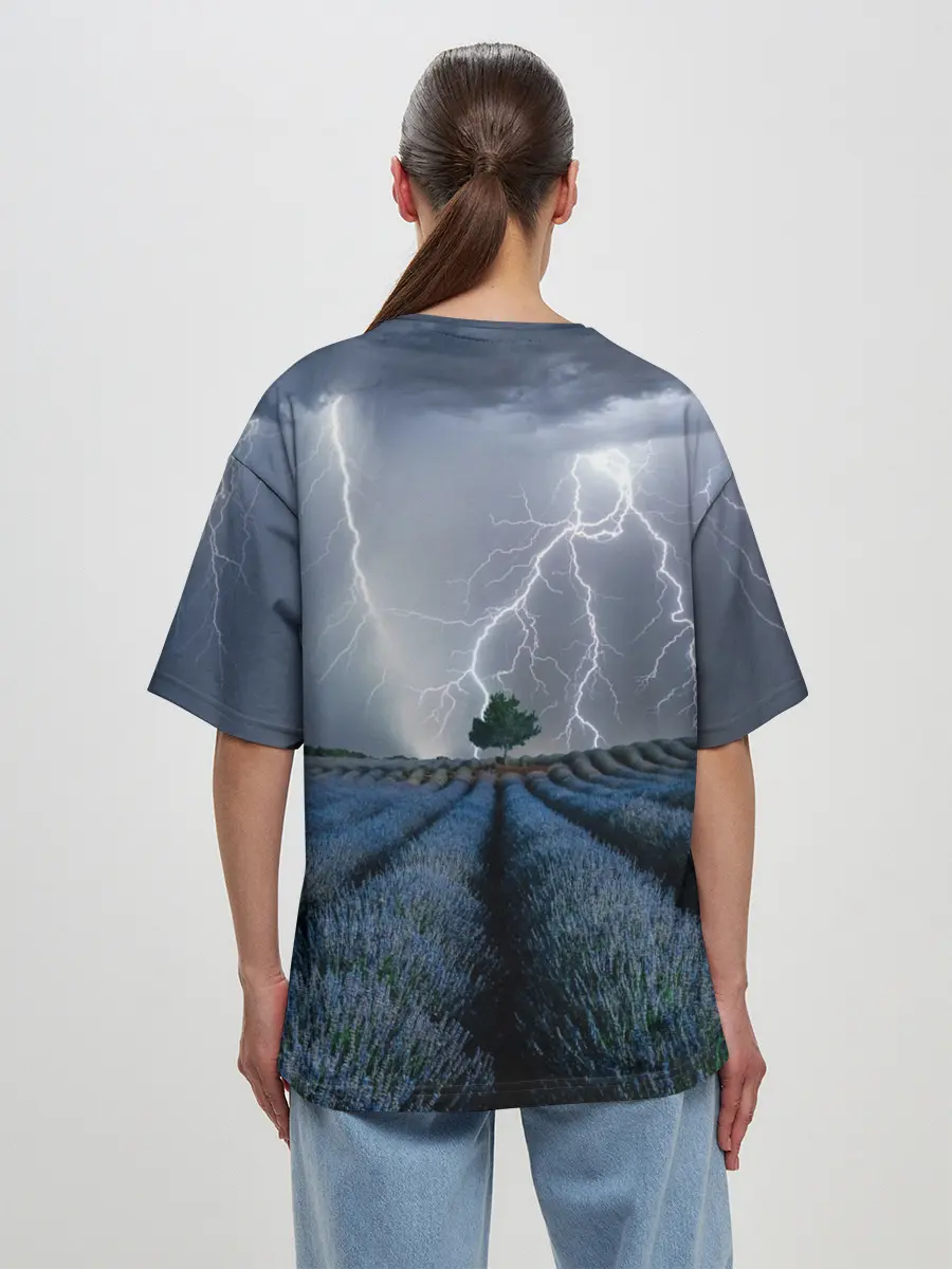 Женская футболка оверсайз / Молнии