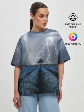 Женская футболка оверсайз / Молнии