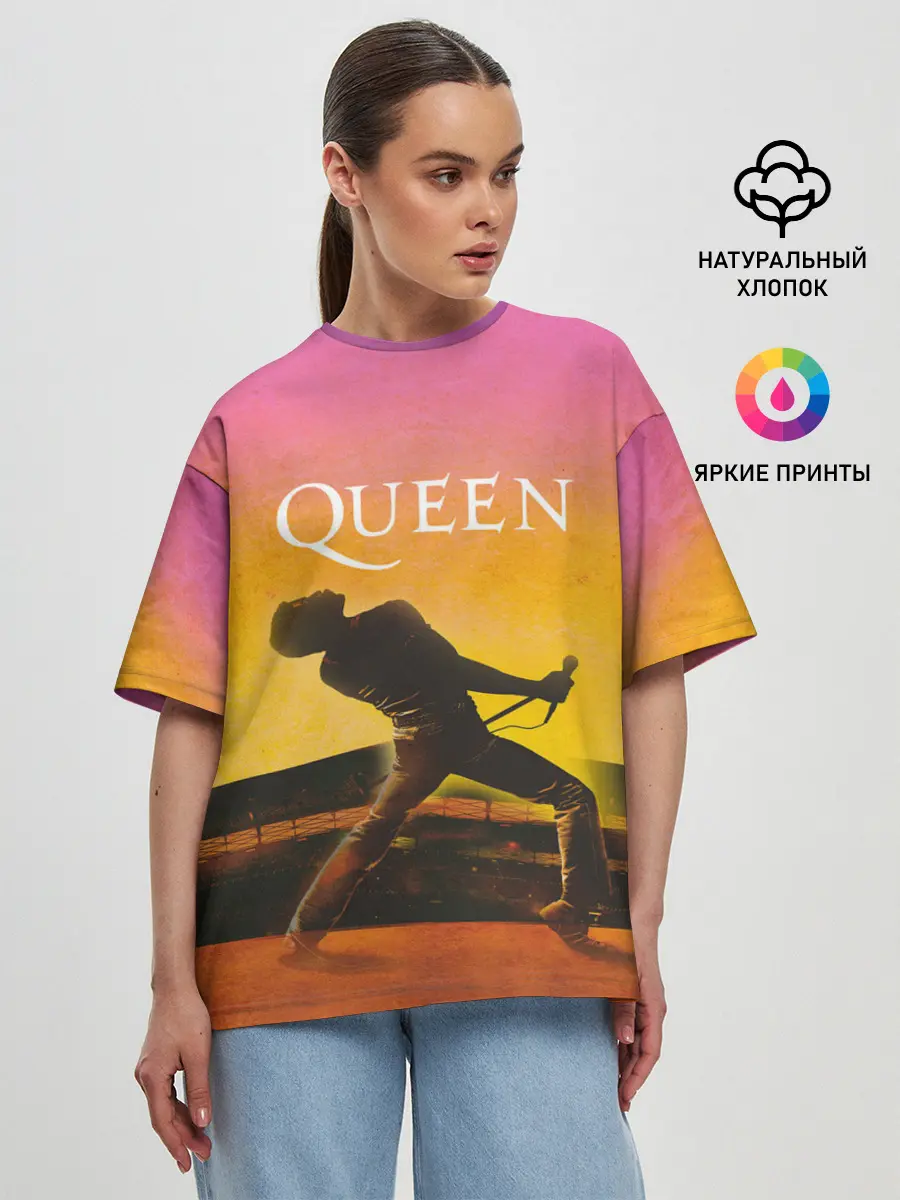 Женская футболка оверсайз / Queen | Freddie Mercury
