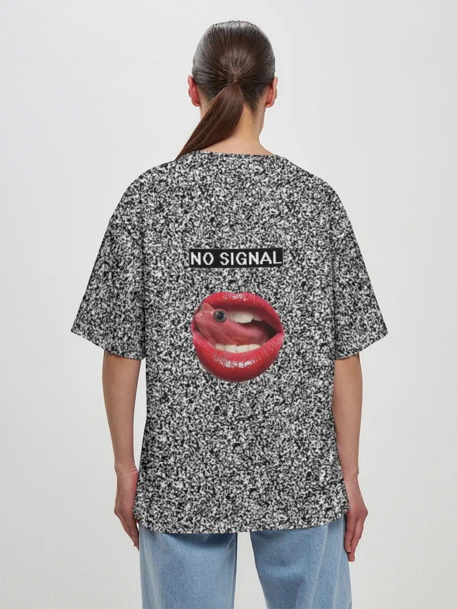 Женская футболка оверсайз / Губы