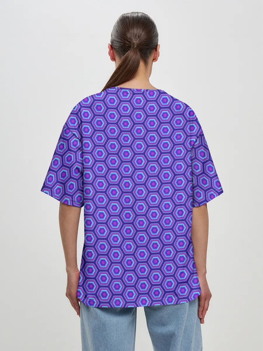 Женская футболка оверсайз / Geometric Background