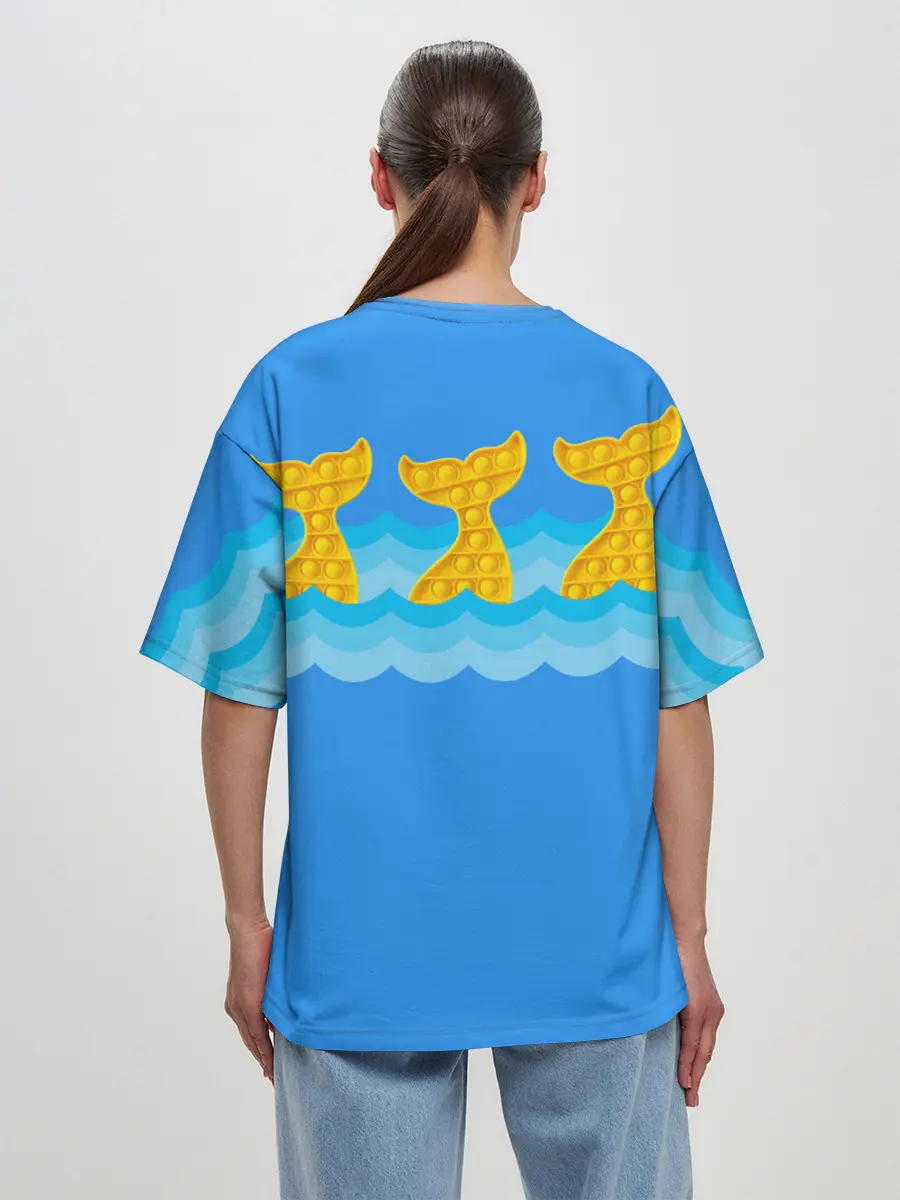 Женская футболка оверсайз / Pop it / Simple Dimple