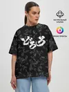 Женская футболка оверсайз / DORORO PATTERN | ПАТТЕРН ЛОГО