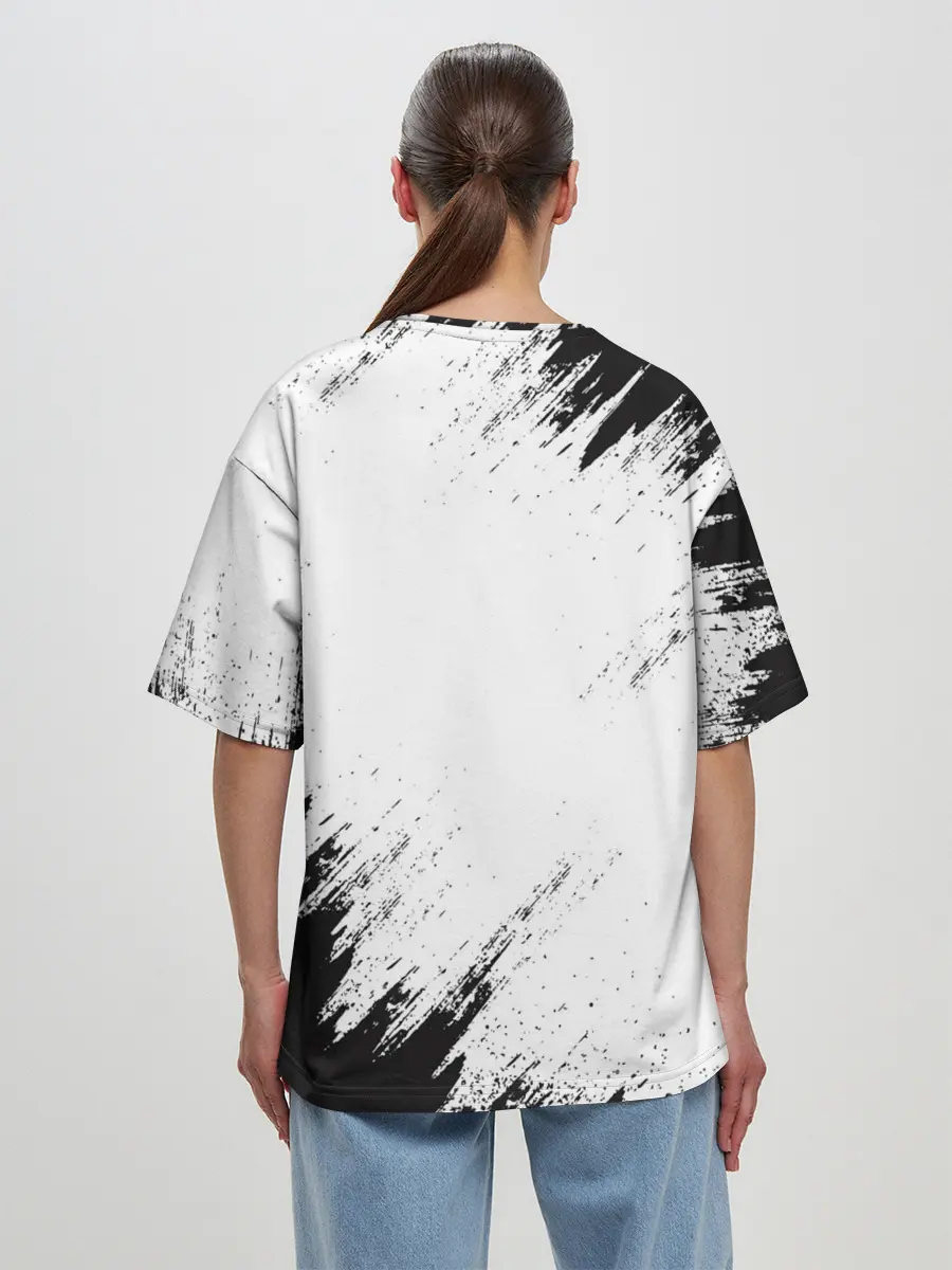 Женская футболка оверсайз / БЕРСЕРК брызги