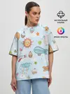 Женская футболка оверсайз / Детские рисунки