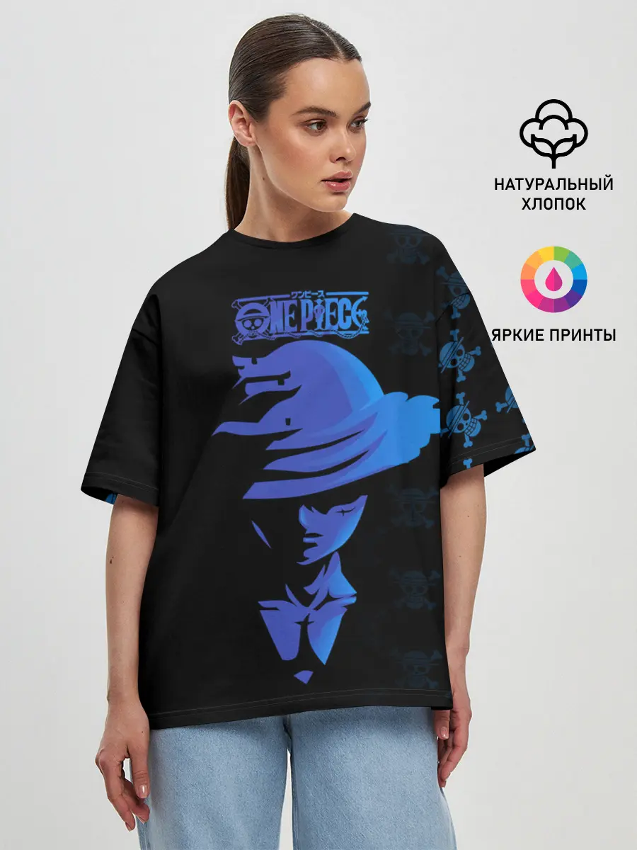 Женская футболка оверсайз / Манки Д. Луффи One Piece