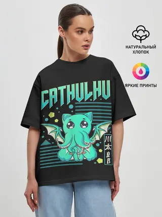 Женская футболка оверсайз / CatHulhu