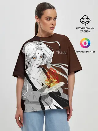 Женская футболка оверсайз / Цунаде