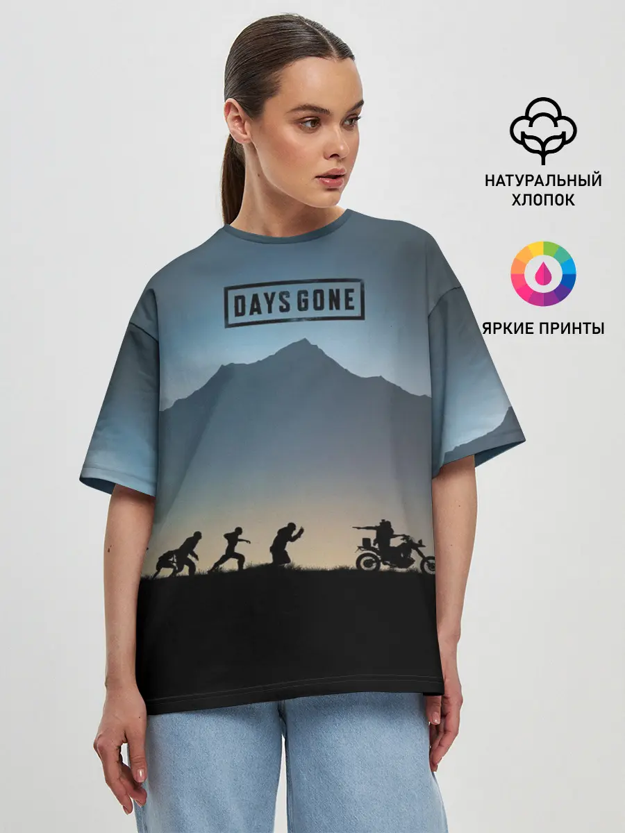 Женская футболка оверсайз / Days Gone