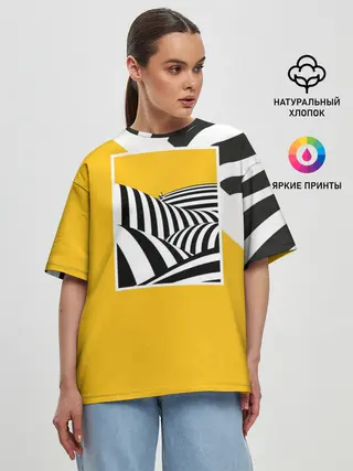 Женская футболка оверсайз / Крути педали