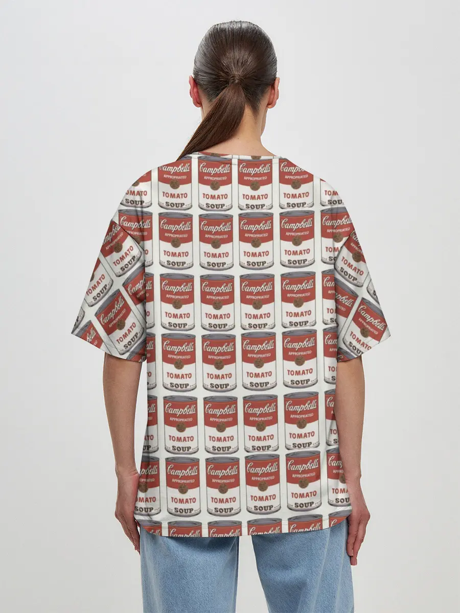 Женская футболка оверсайз / Суп как искусство