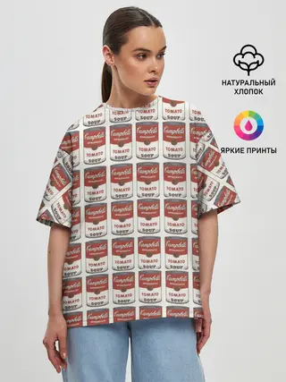 Женская футболка оверсайз / Суп как искусство