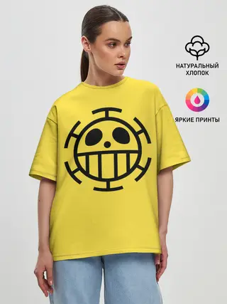 Женская футболка оверсайз / Как у Трафальгара Ло One Piece
