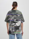 Женская футболка оверсайз / Glitch lion 2020
