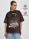 Женская футболка оверсайз / ГЭР Череп