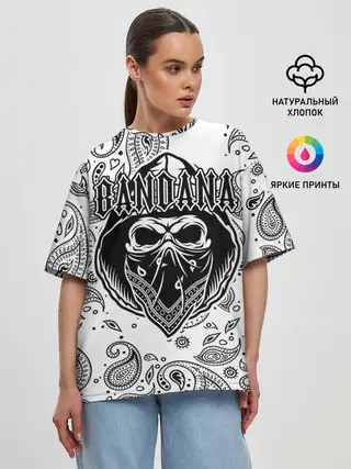 Женская футболка оверсайз / BANDANA