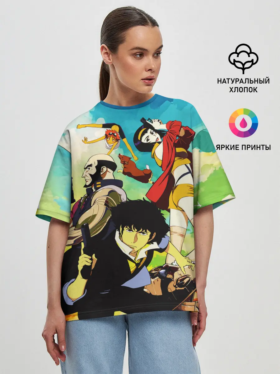 Женская футболка оверсайз / Cowboy Bebop All