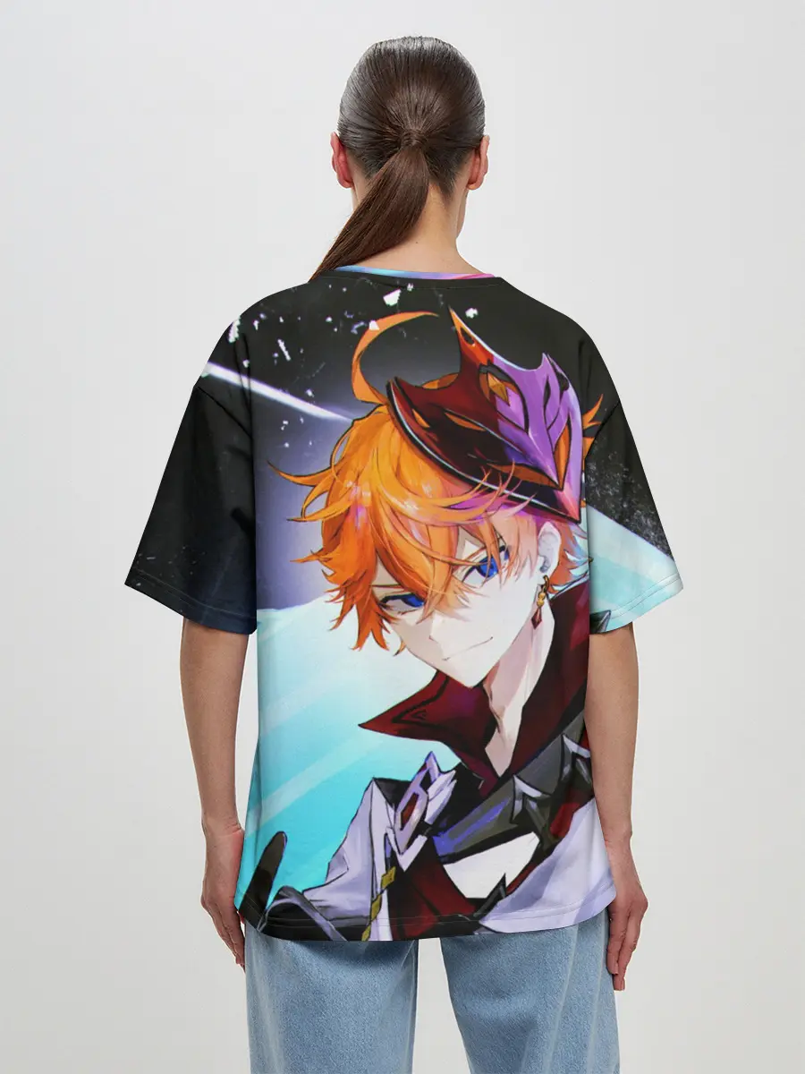 Женская футболка оверсайз / Genshin Impact: Tartaglia,