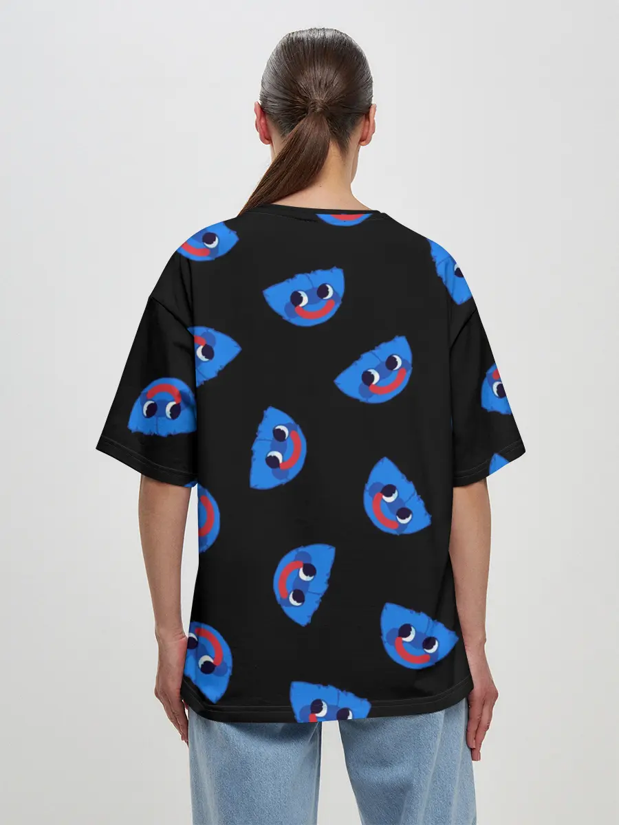 Женская футболка оверсайз / Poppy Playtime - Huggy Wuggy