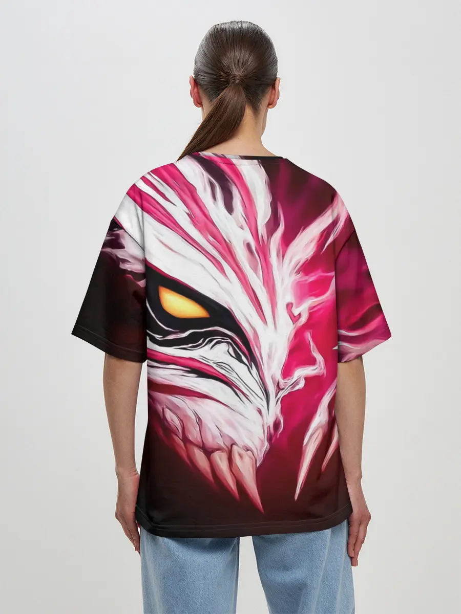 Женская футболка оверсайз / Маска пустого Блич