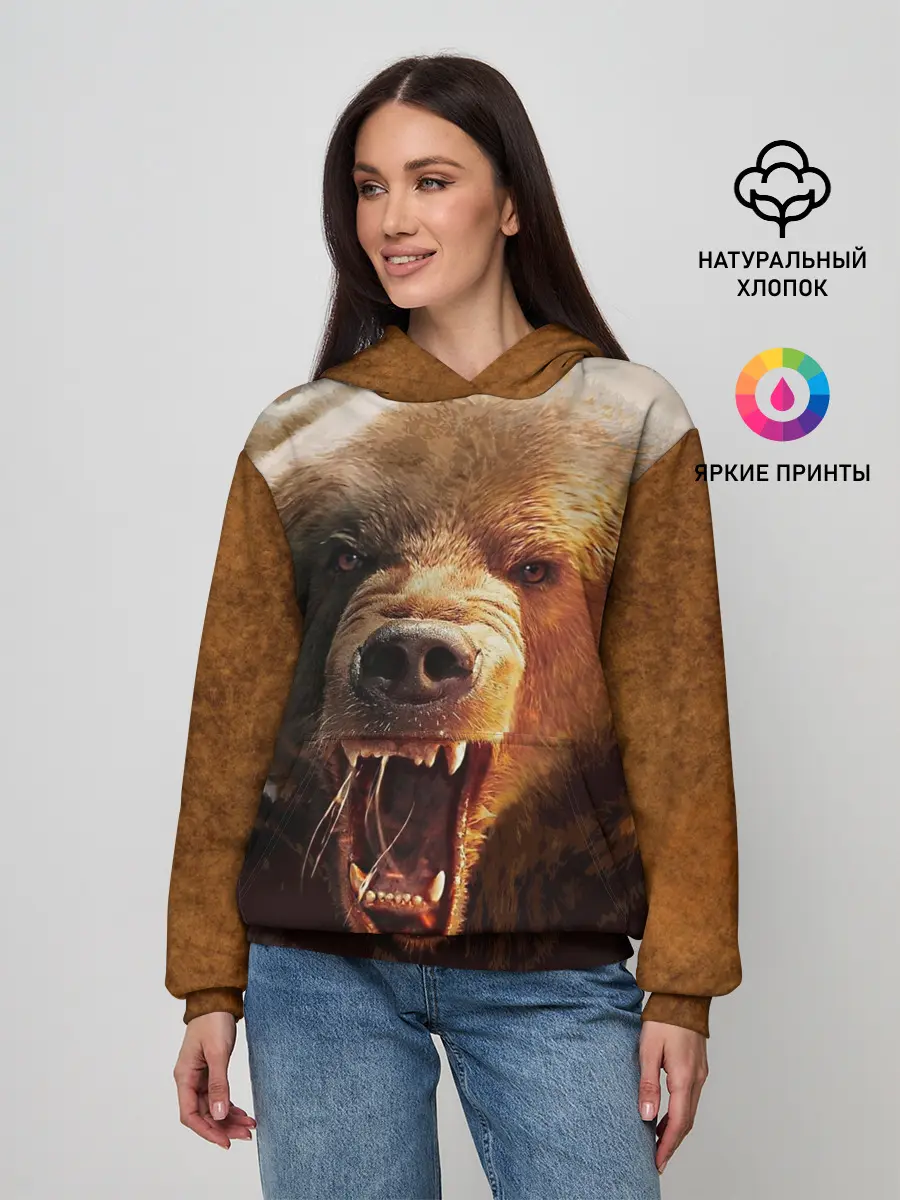 Женское худи / Медведь