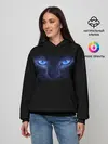 Женское худи / Кошка с голубыми глазами