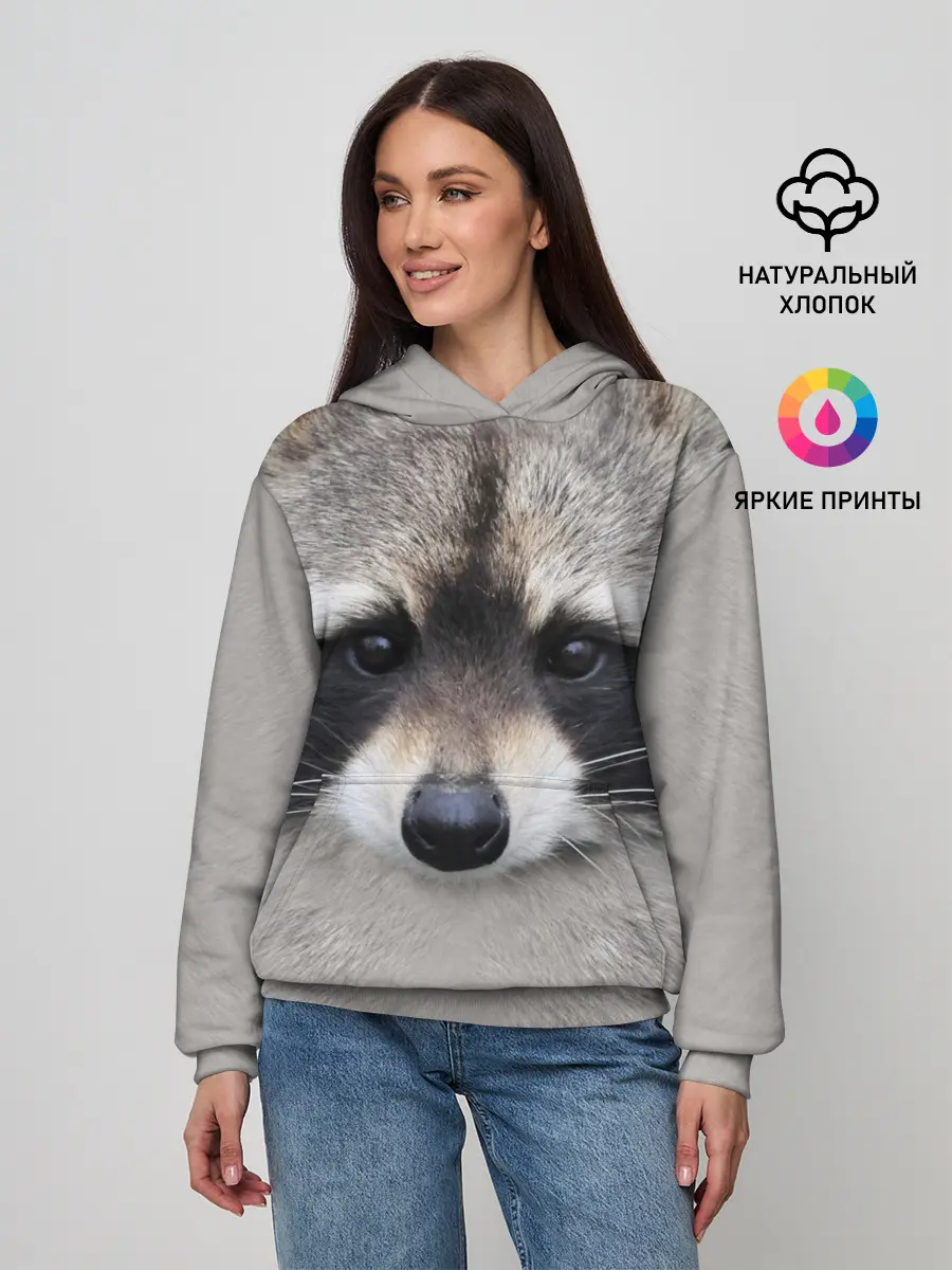 Женское худи / Енот